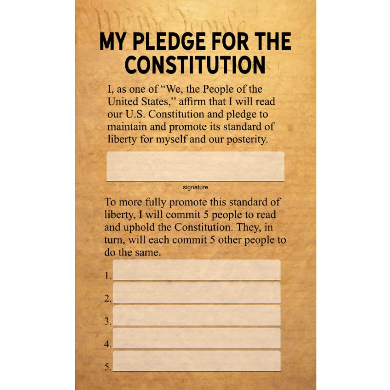 Read the Constitution Pledge Card (Bundle of 100)